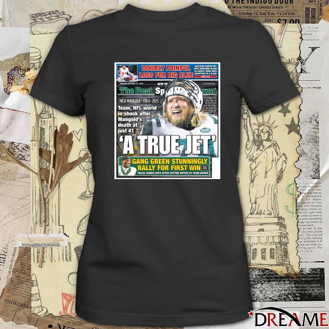Nick Mangold Doubly Painful Loss For Big Blue A True Jet Gang Green Stunningly Rally For First Win 2025 Poster t-shirt