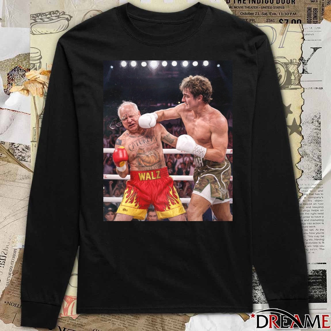 Nick Shirley and Tim Walz Knocked Out t-shirt
