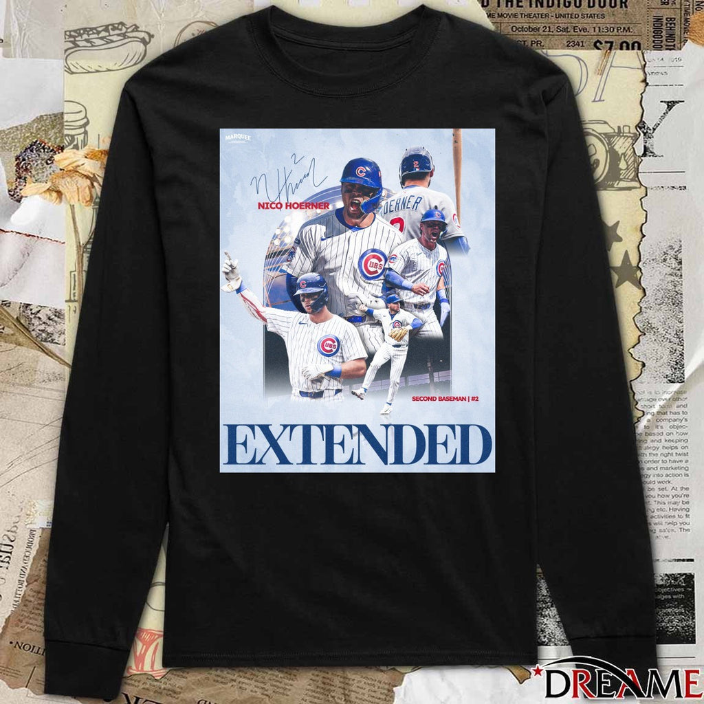 Nico Hoerner Chicago Cubs Second Baseman Extended Signature Poster t-shirt