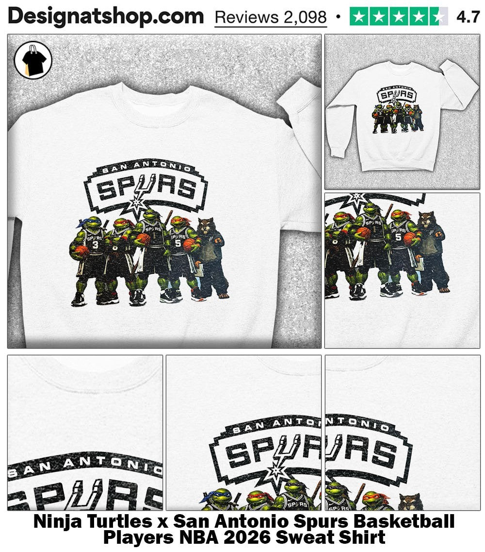 Ninja Turtles x San Antonio Spurs Basketball Players NBA 2026 shirt