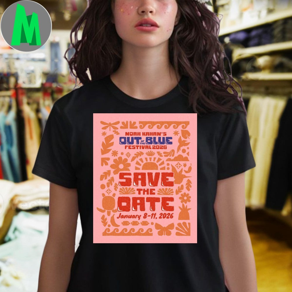 Noah Kahan’s Out Of The Blue Festival 2026 Concert Poster T-Shirt