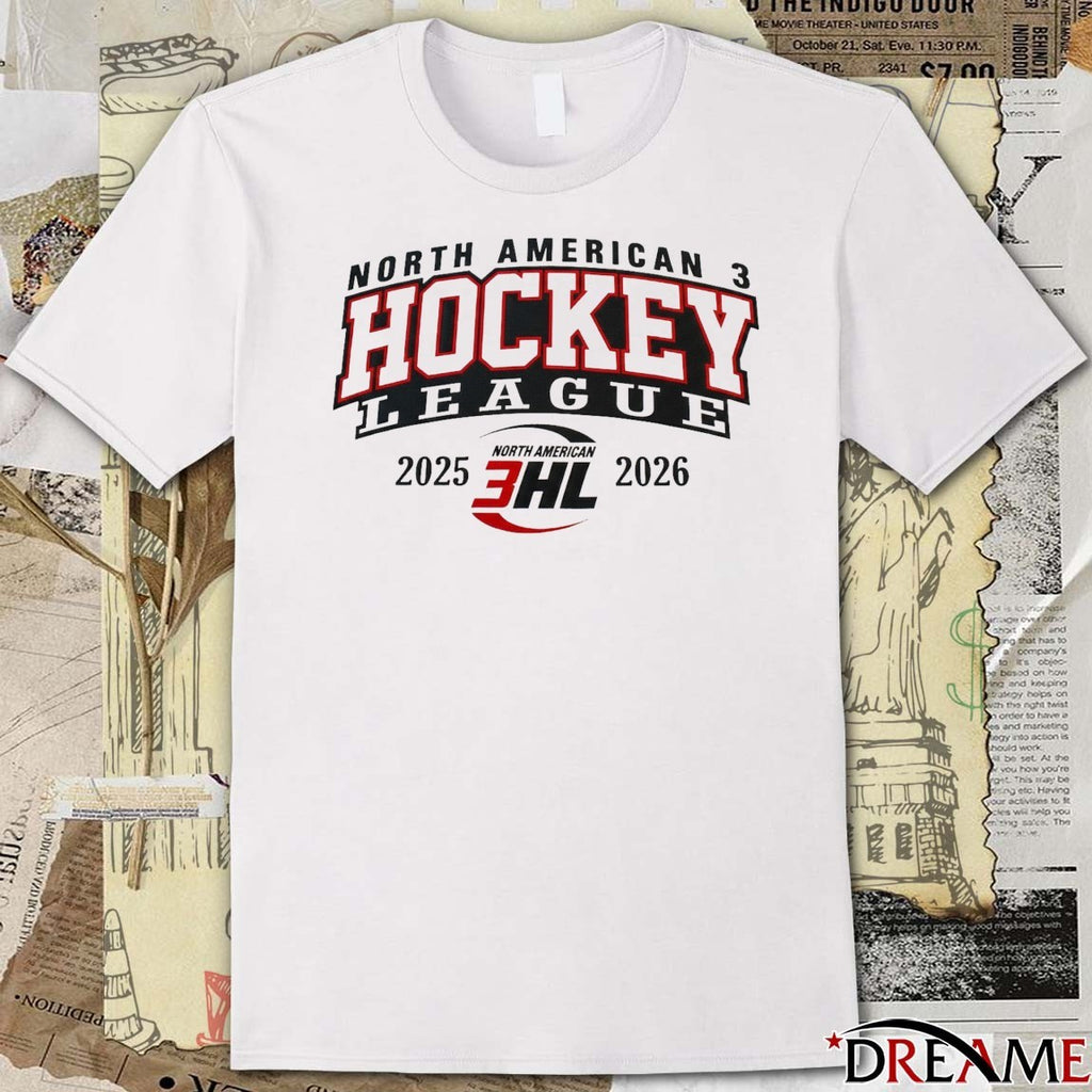 North American 3HL Hockey League 2025 – 2026 t-shirt