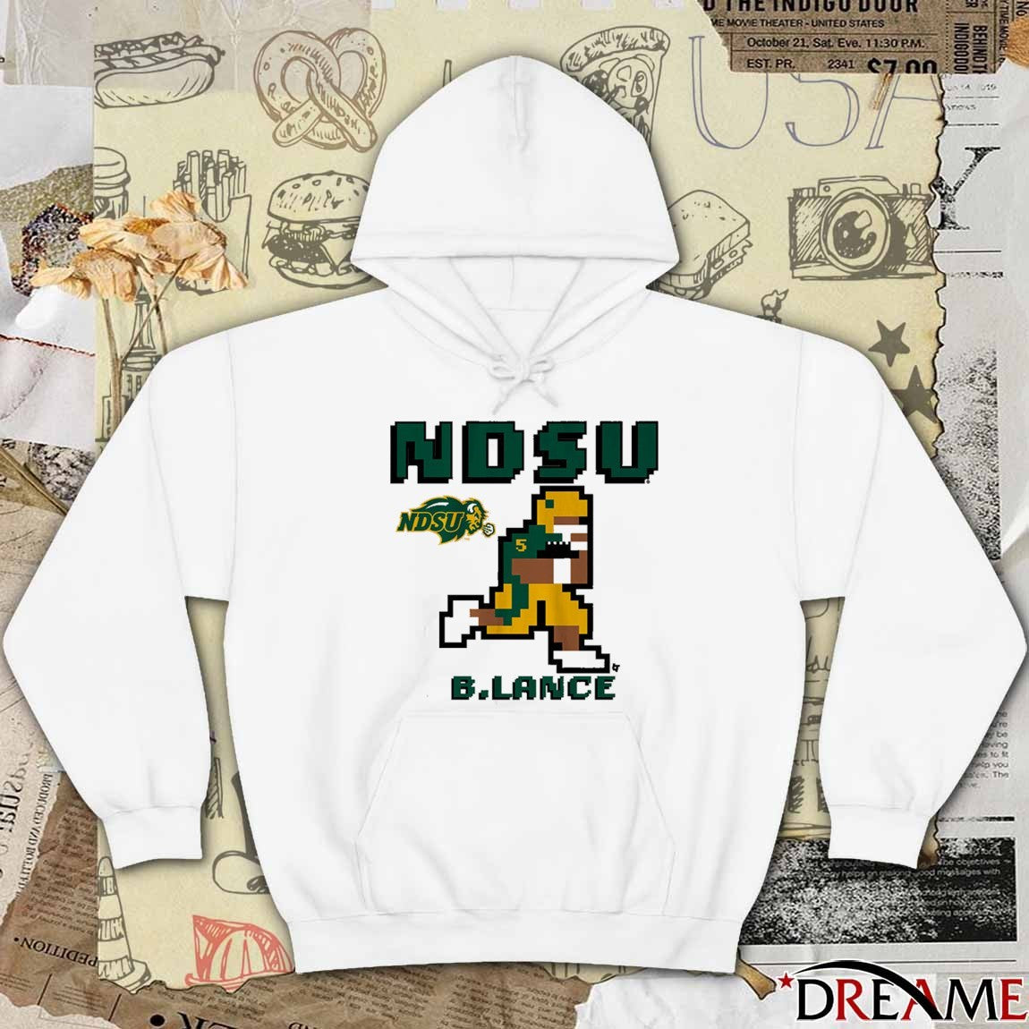 North Dakota State Bison Football NCAA Bryce Lance Retro Baller t-shirt