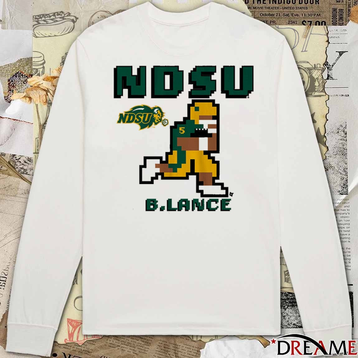 North Dakota State Bison Football NCAA Bryce Lance Retro Baller t-shirt