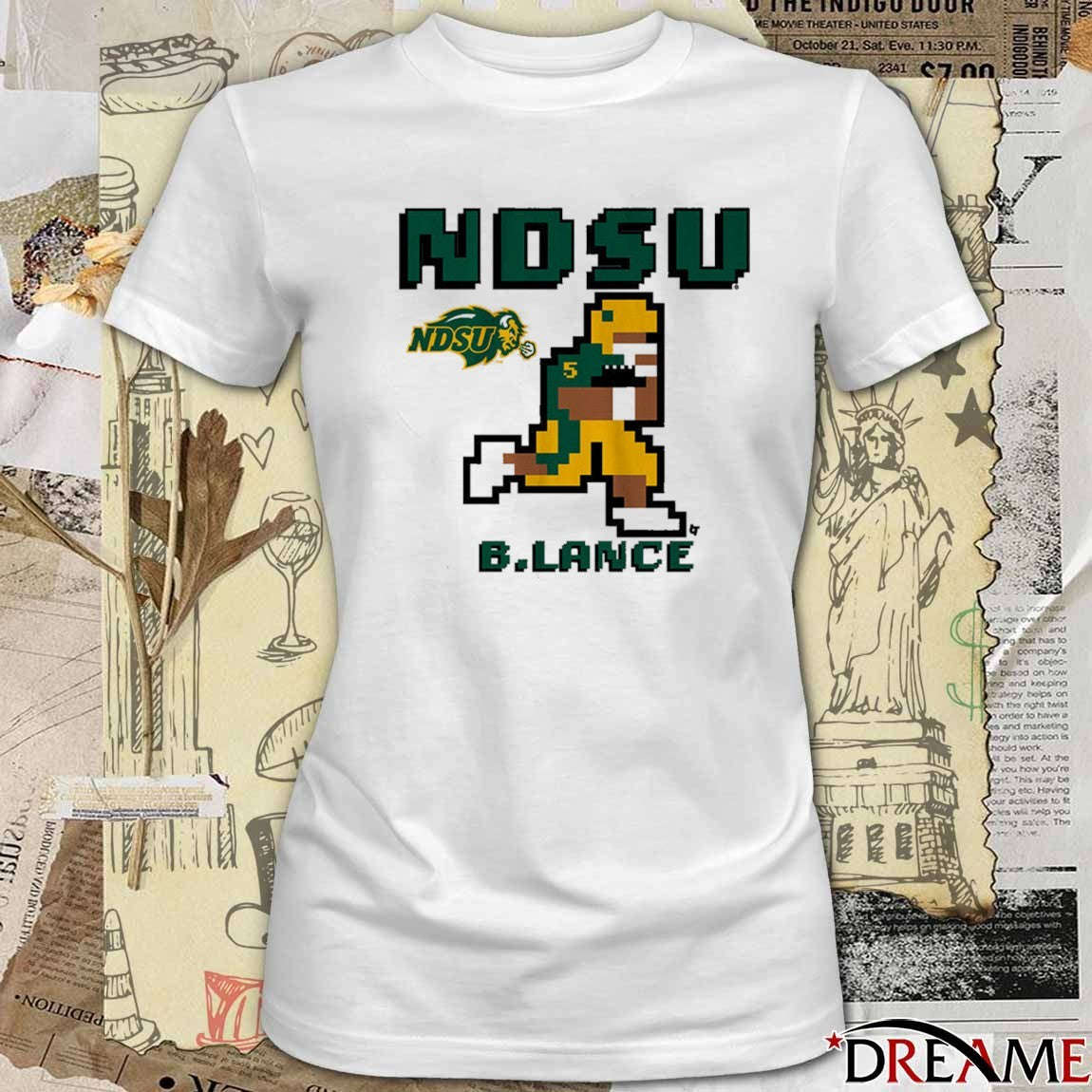 North Dakota State Bison Football NCAA Bryce Lance Retro Baller t-shirt