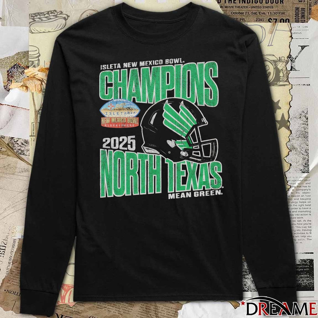 North Texas Mean Green 2025 Isleta New Mexico Bowl Champions Vintage t-shirt