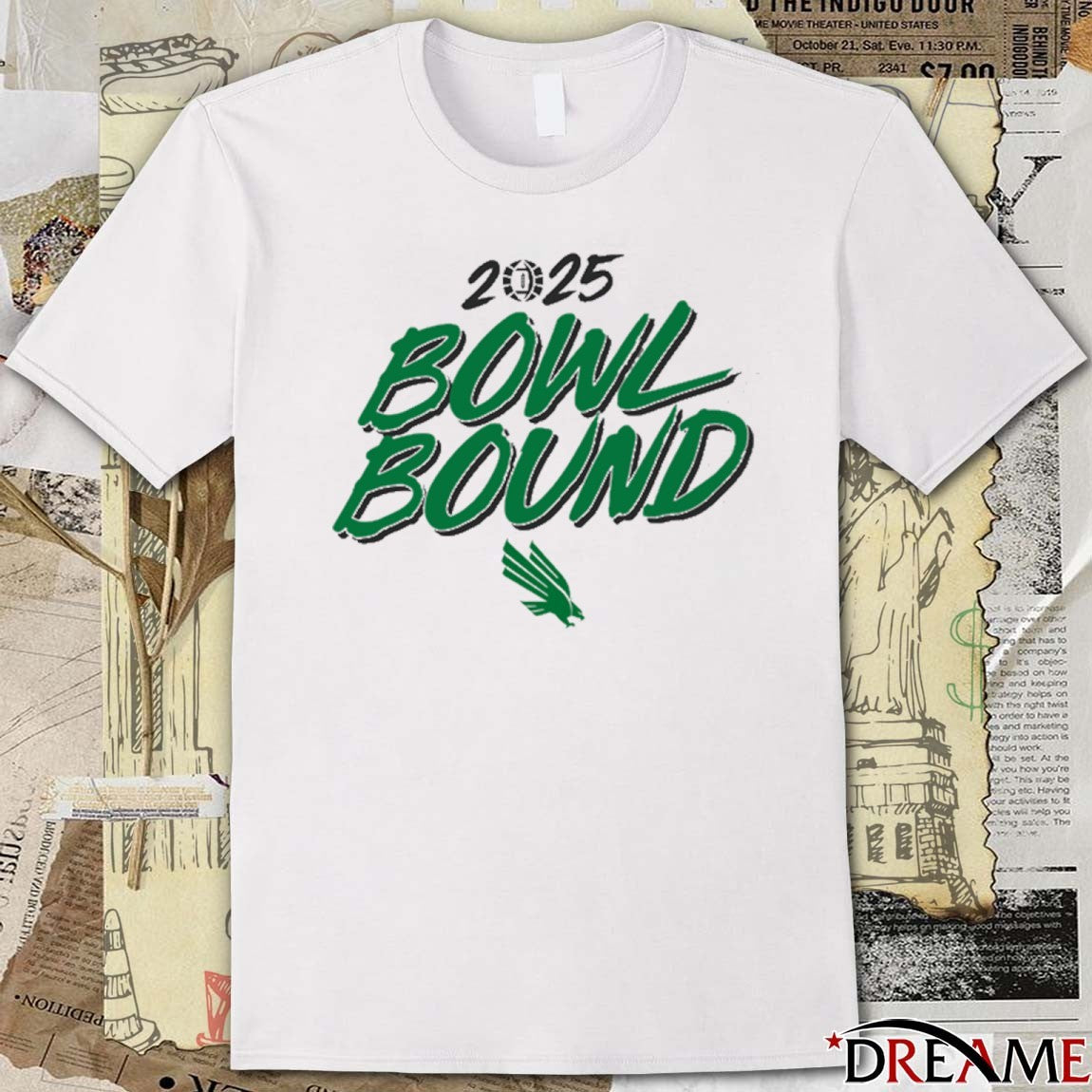 North Texas Mean Green football NCAA 2025 Bowl Bound Season t-shirt