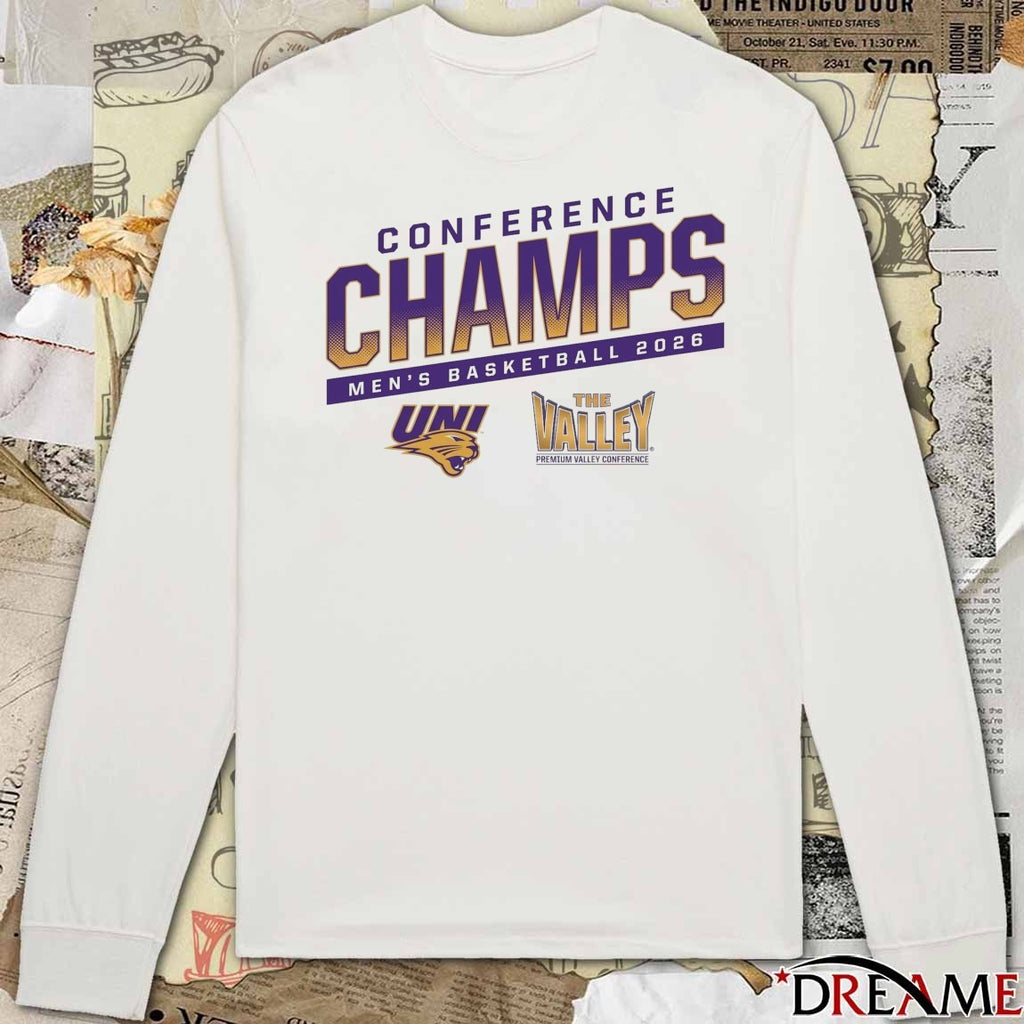 Northern Iowa Panthers 2026 Men’s Basketball Conference Champs The Valley t-shirt