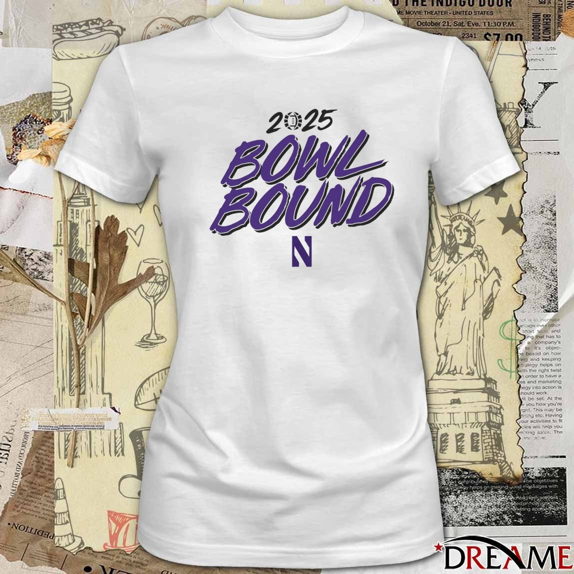 Northwestern Wildcats Football NCAA 2025 Bowl Bound t-shirt