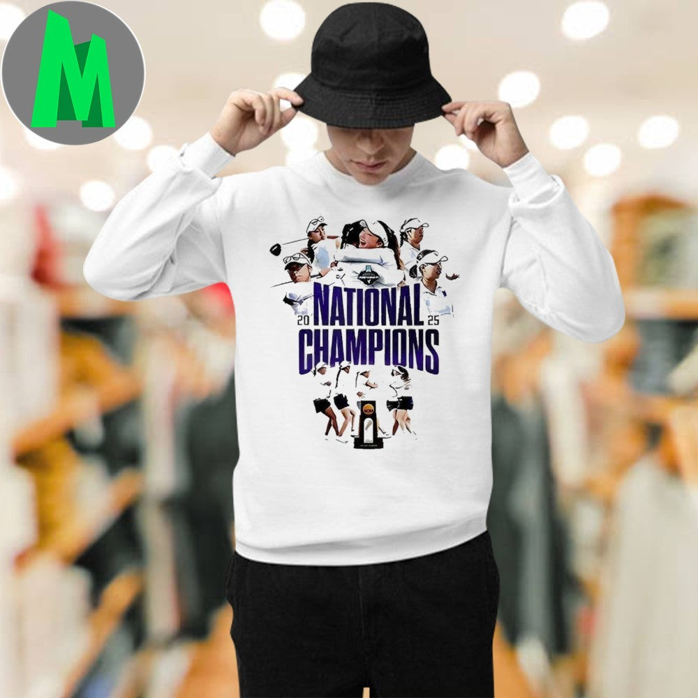 Northwestern Wildcats National Champions 2025 Women’s Golf T-Shirt Logo Fan Tee