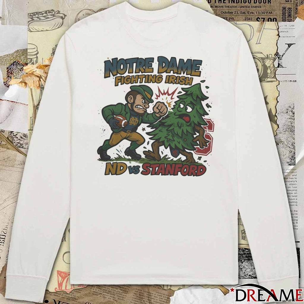 Notre Dame Fighting Irish vs. Stanford Cardinal November 29, 2025 Retro Rivals Football Mascots t-shirt