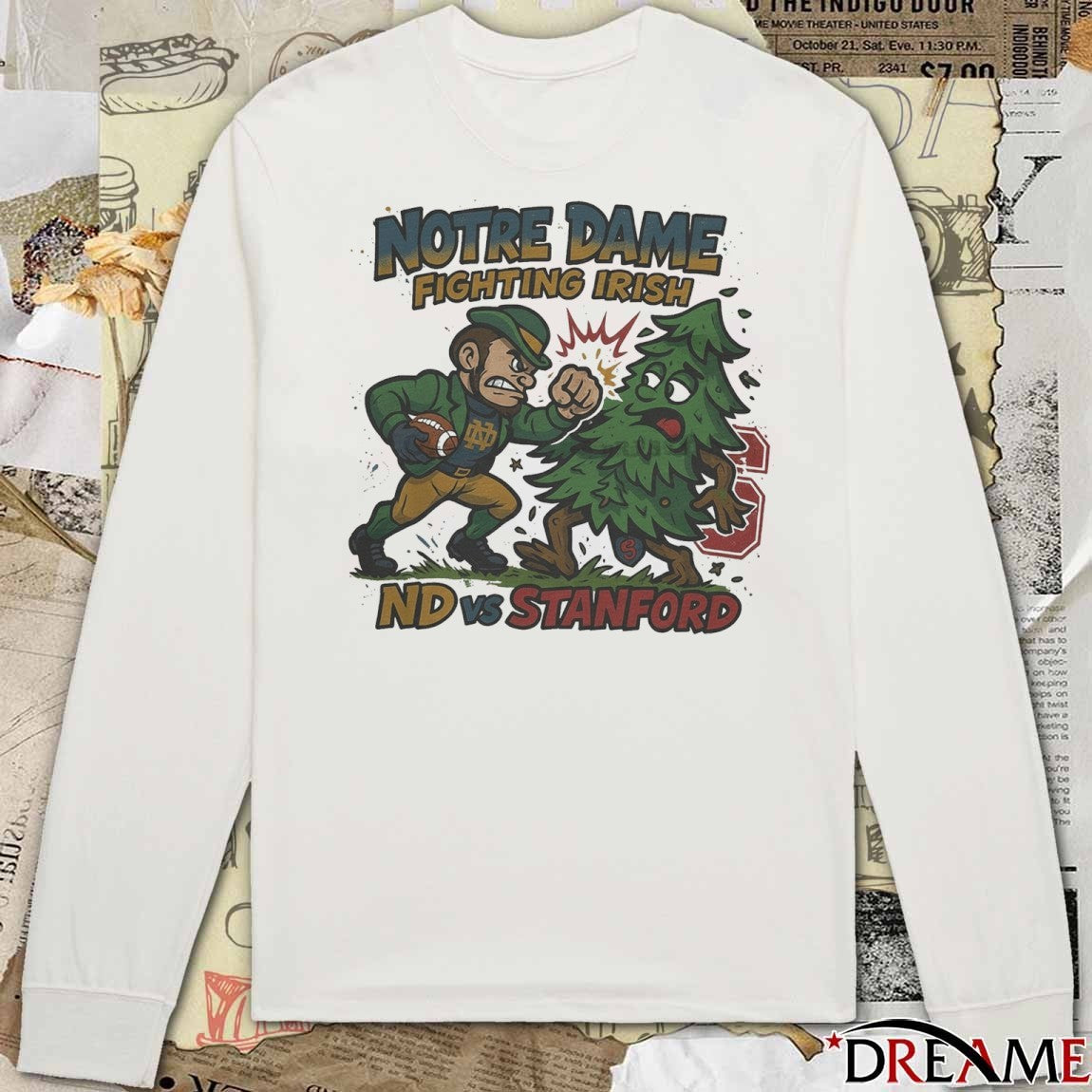 Notre Dame Fighting Irish vs. Stanford Cardinal November 29, 2025 Retro Rivals Football Mascots t-shirt