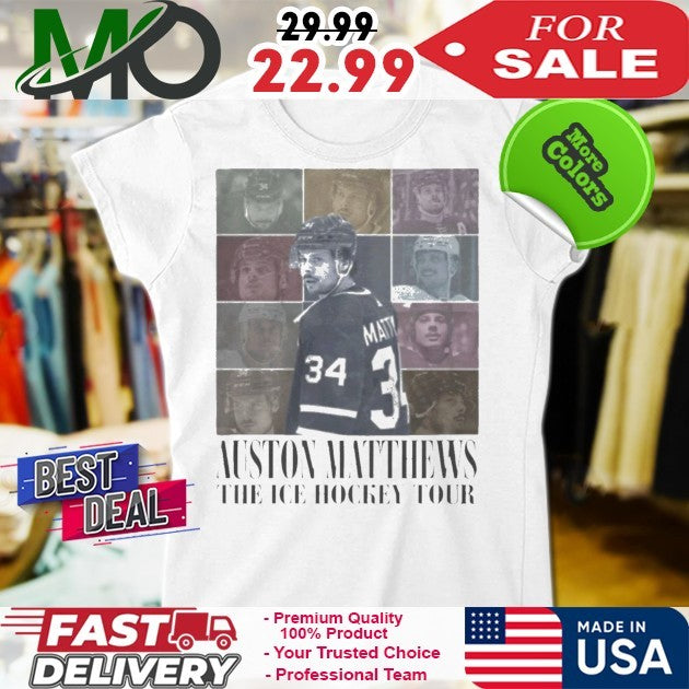Number 34 Auston Matthews Ice Hockey Tour Shirt