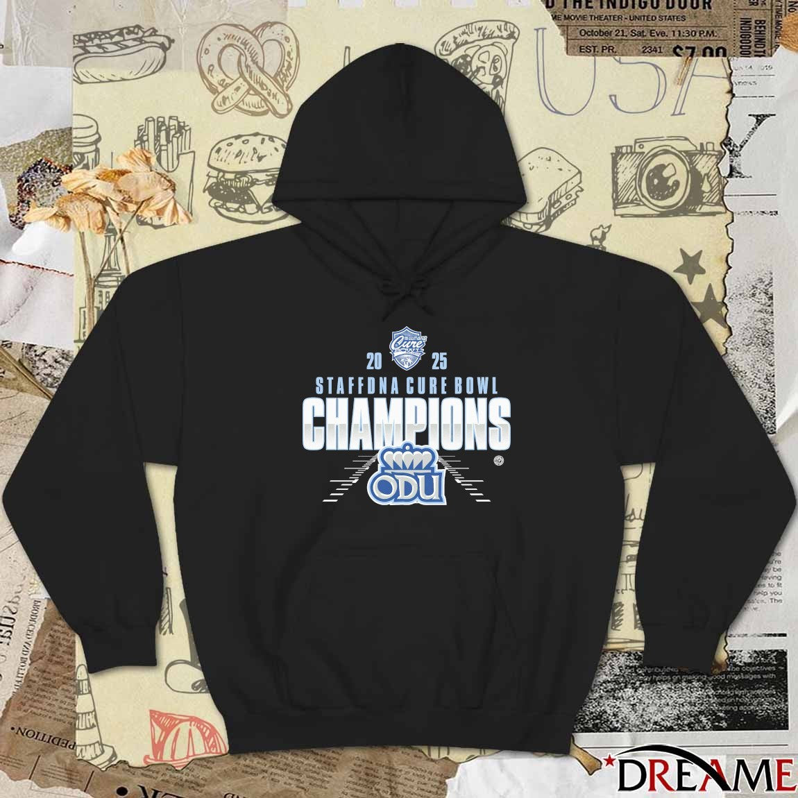 ODU Old Dominion Monarchs Football 2025 StaffDNA Cure Bowl t-shirt