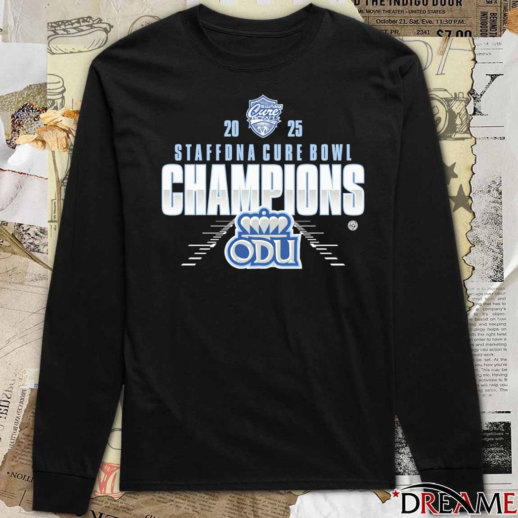 ODU Old Dominion Monarchs Football 2025 StaffDNA Cure Bowl t-shirt