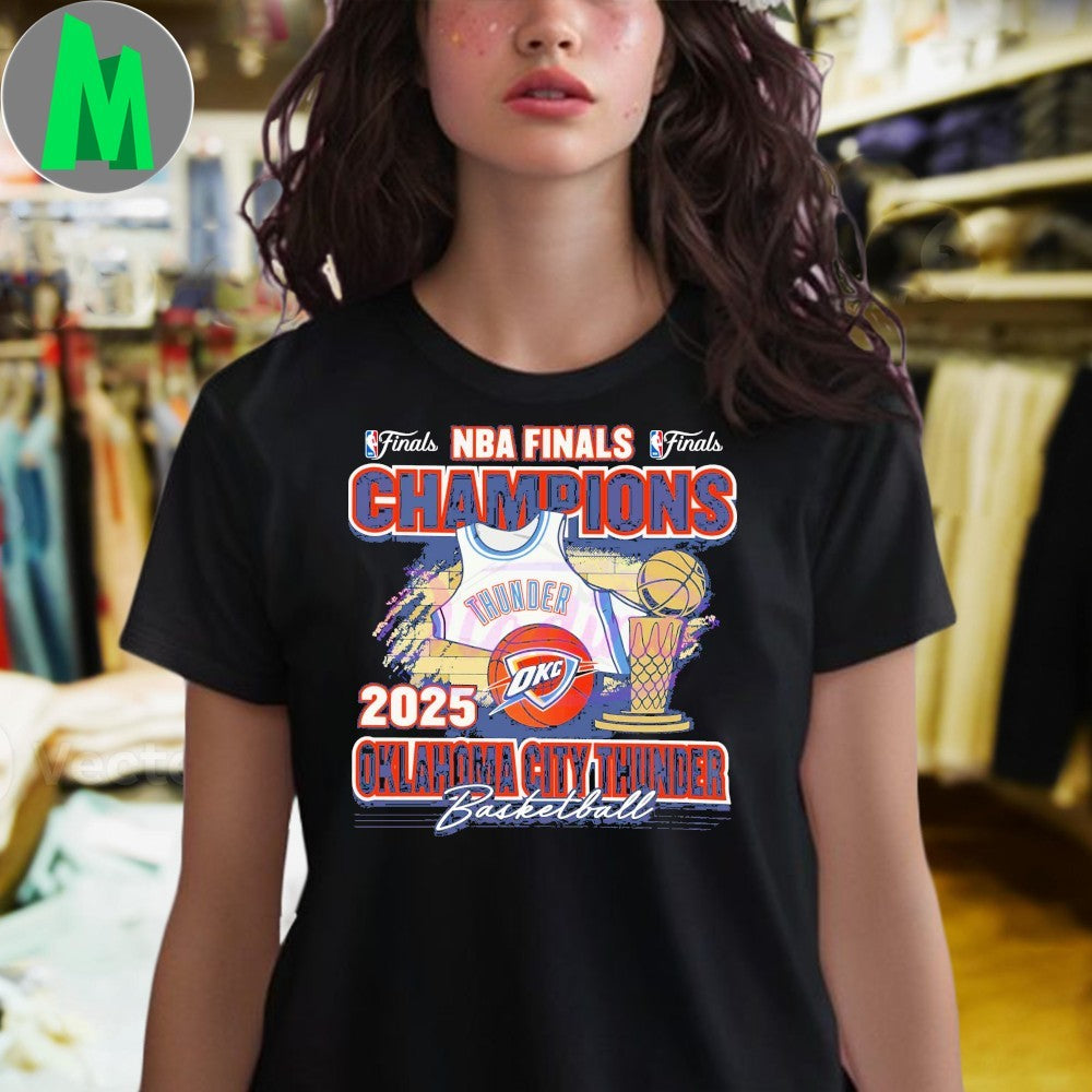 OKC Thunder 2025 NBA Finals Champions Graphic T-Shirt