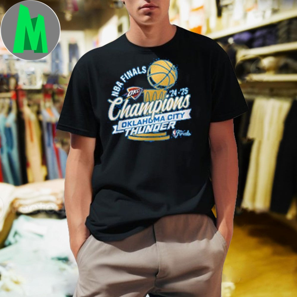 OKC Thunder 2025 NBA National Basketball Association Champions Roster Graphic T-Shirt