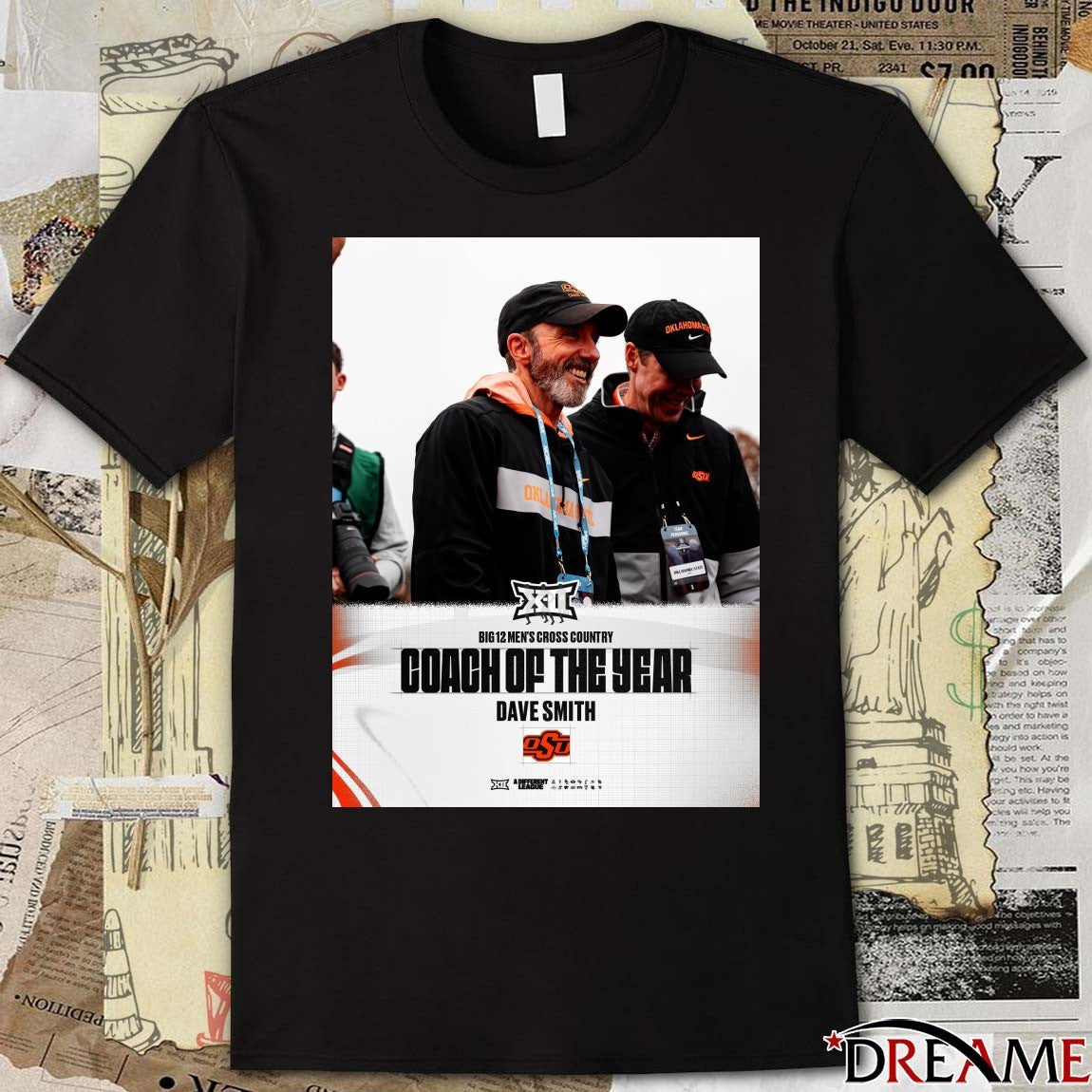 OSU Dave Smith 2025 Big 12 Men’s Cross Country Coach of the Year Poster t-shirt