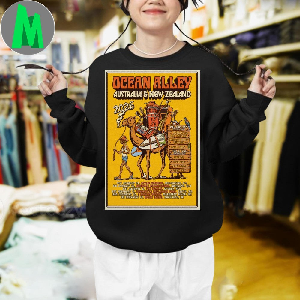 Ocean Alley 2026 Australia New Zealand Tour Poster Shirt