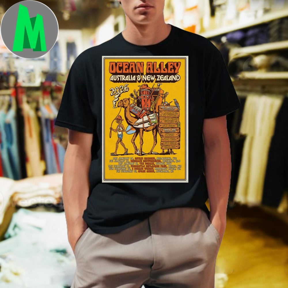 Ocean Alley 2026 Australia New Zealand Tour Poster Shirt