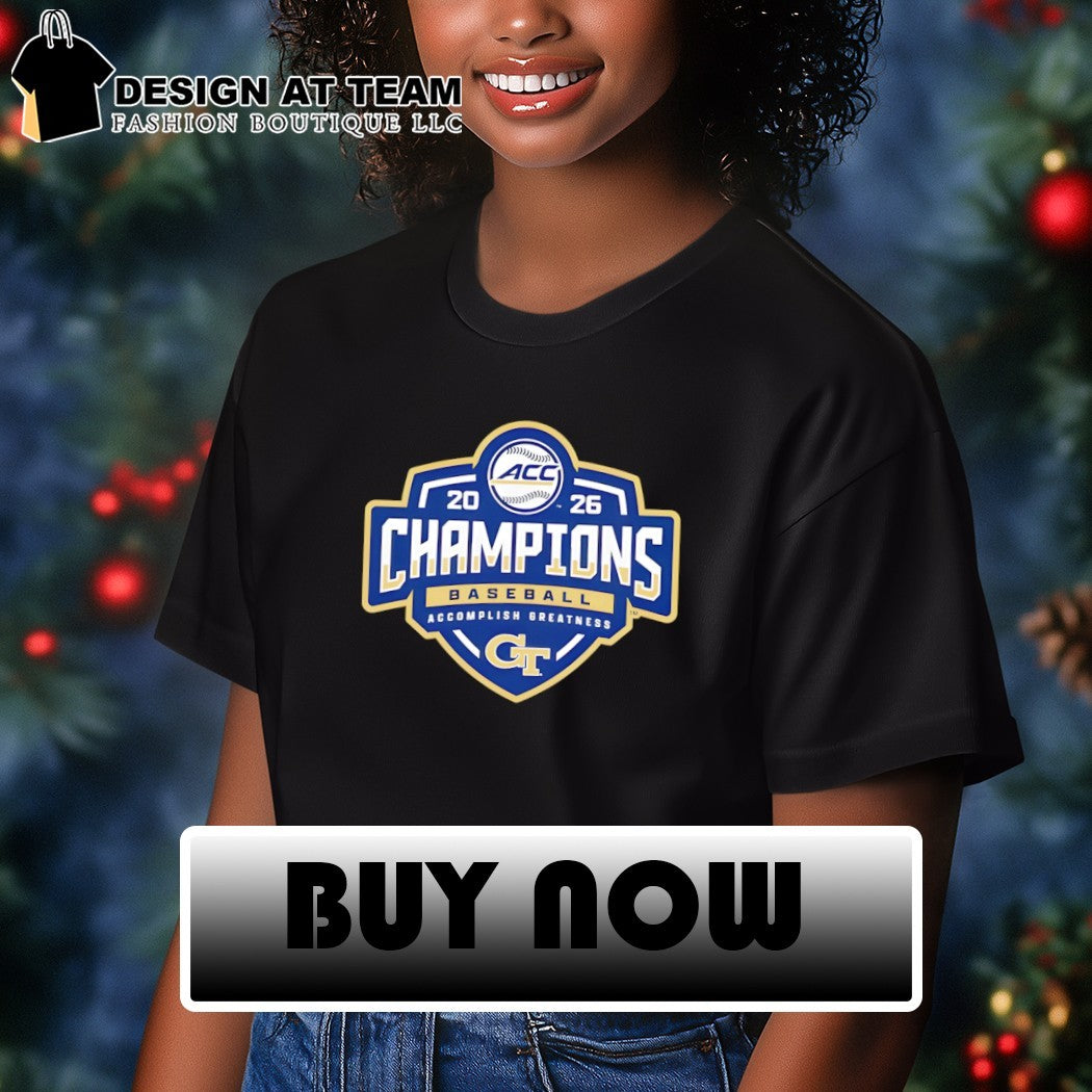 Official Georgia Tech Yellow 2026 ACC Baseball Champions shirt