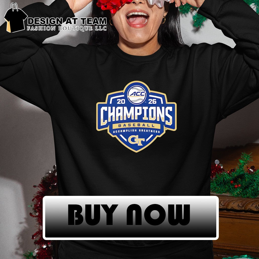 Official Georgia Tech Yellow 2026 ACC Baseball Champions shirt