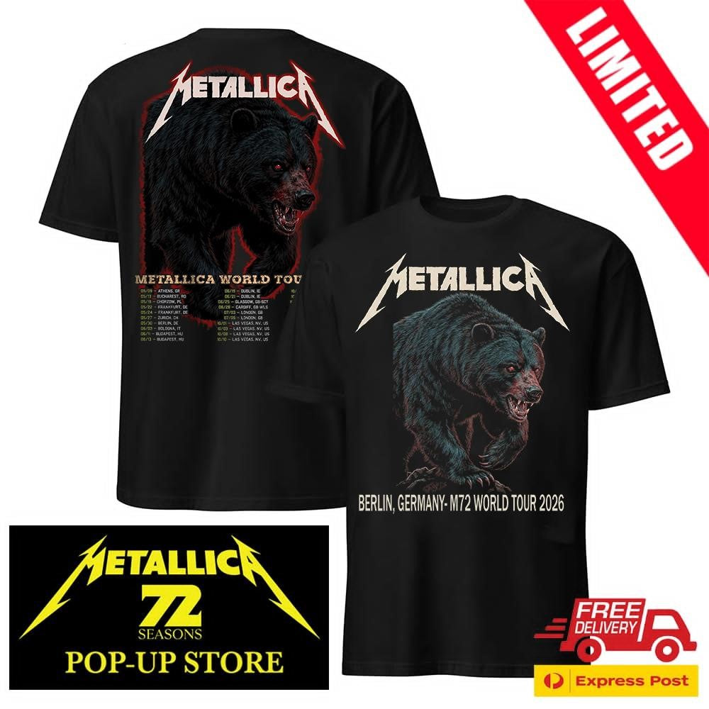 Official Metallica M72 Berlin Olympiastadion 2-Sided T-Shirt