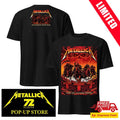 Official Metallica M72 Tour Bucharest 2026 Shirt – Two Sides Four Horsemen – Romania Arena Nationala May 13