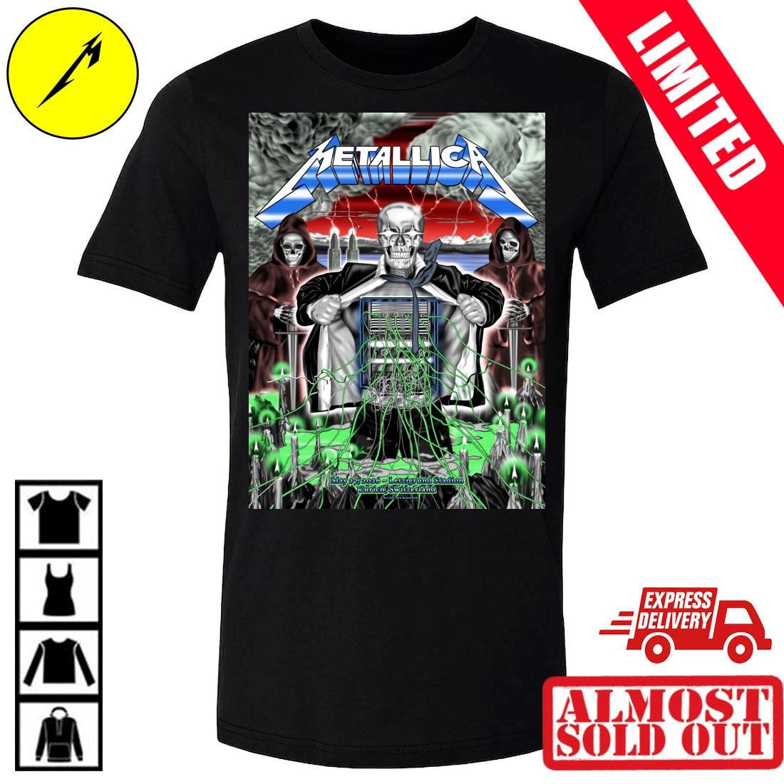 Official Metallica Pop-Up Shop Zürich Switzerland May 27 2026 Shirt Luca Schenardi