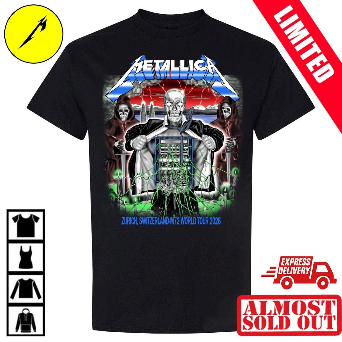 Official Metallica Zurich Switzerland May 27 2026 T-Shirt Luca Schenardi