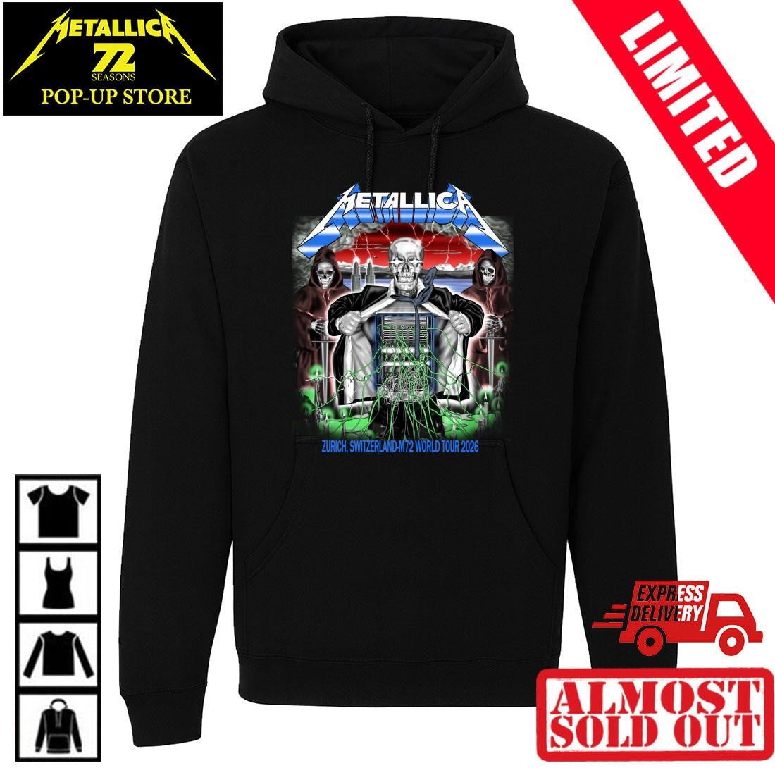 Official Metallica Zurich Switzerland May 27 2026 T-Shirt Luca Schenardi