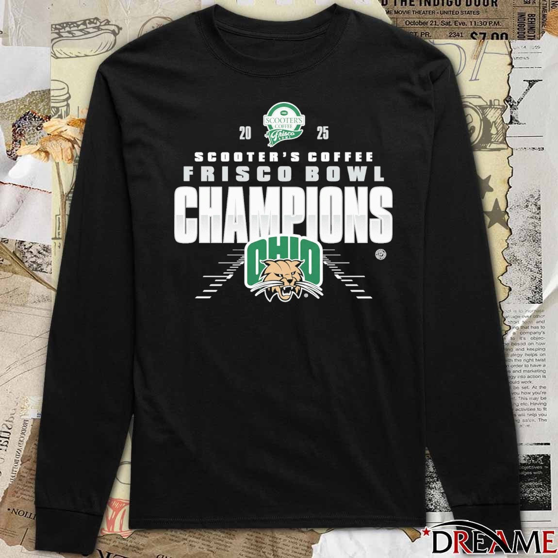 Ohio Bobcats 2025 Scooter’s Coffee Frisco Bowl Champions t-shirt
