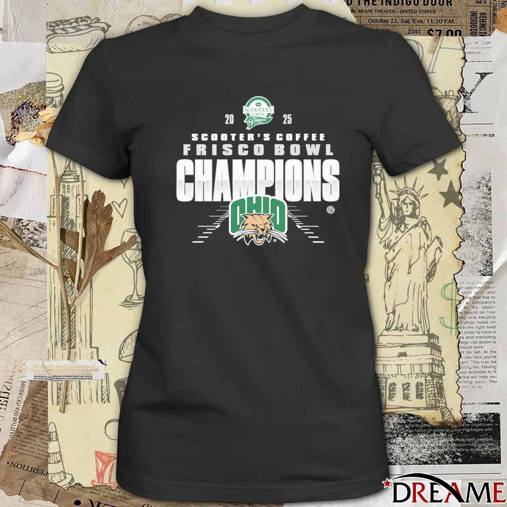 Ohio Bobcats 2025 Scooter’s Coffee Frisco Bowl Champions t-shirt