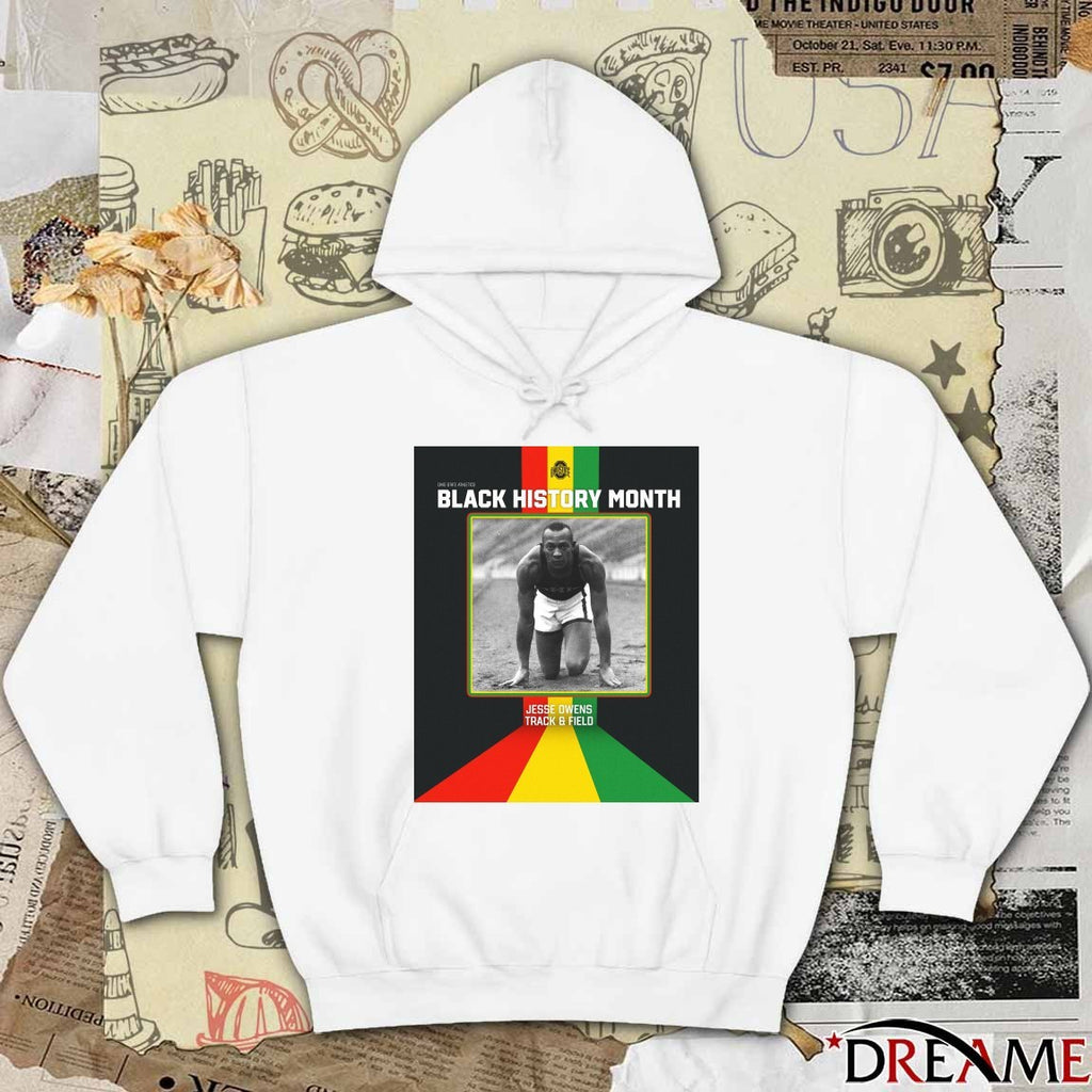 Ohio State Athletics Black History Month Jesse Owens Track And Field Poster t-shirt