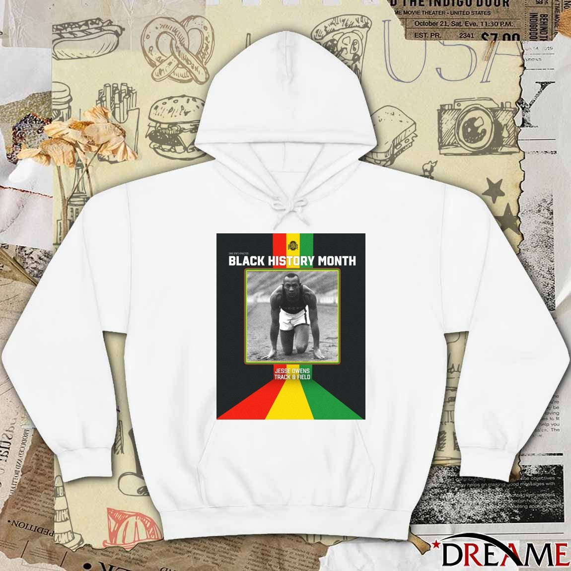 Ohio State Athletics Black History Month Jesse Owens Track And Field Poster t-shirt