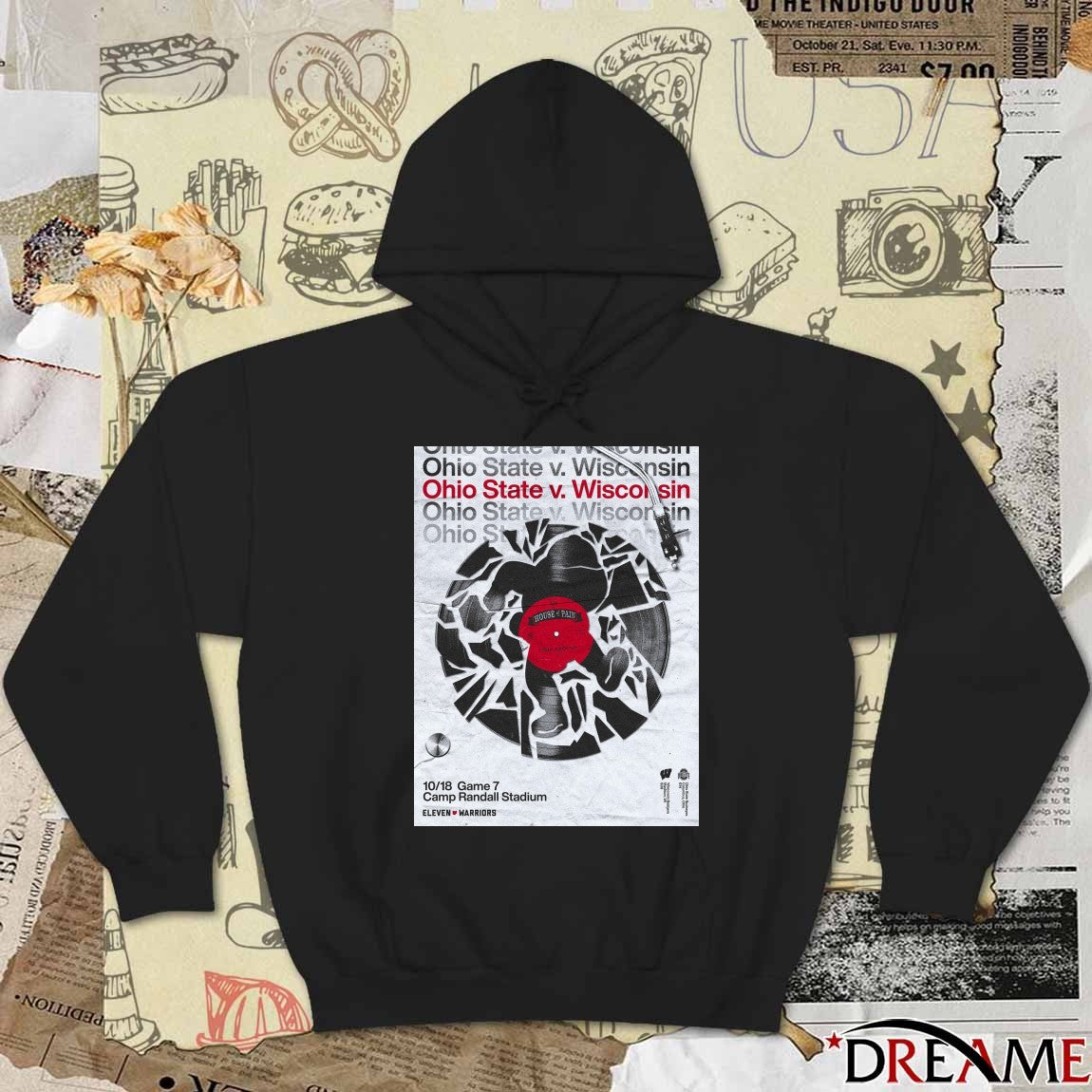 Ohio State Vs Wisconsin October 18 2025 Game 7 Camp Randall Stadium Poster t-shirt