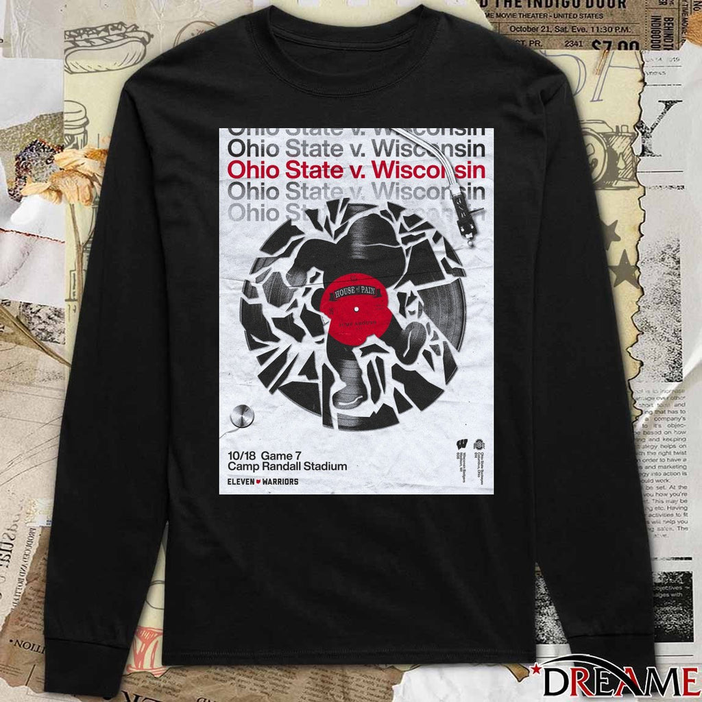 Ohio State Vs Wisconsin October 18 2025 Game 7 Camp Randall Stadium Poster t-shirt