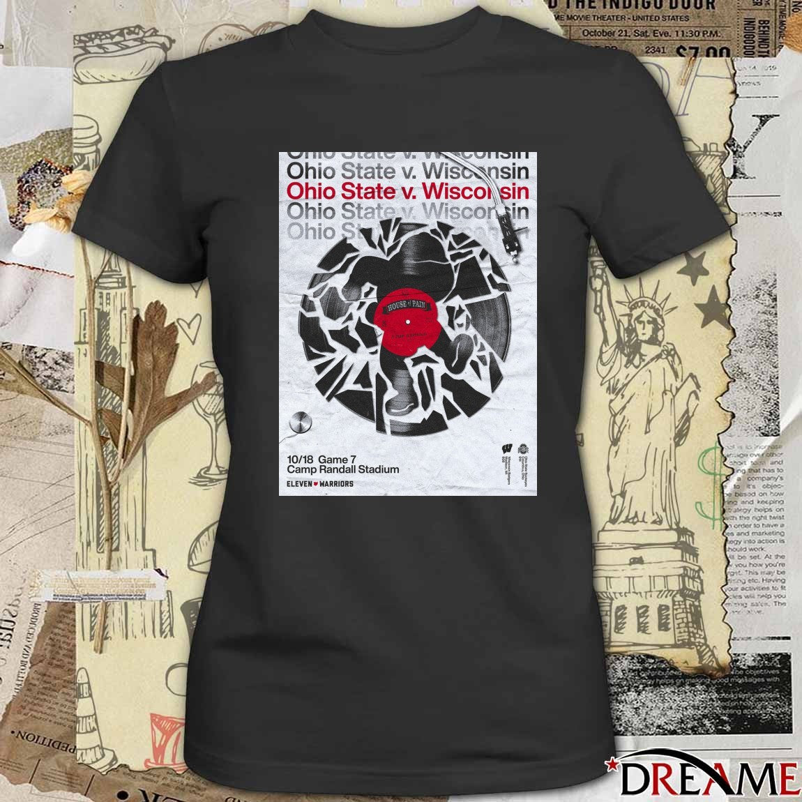 Ohio State Vs Wisconsin October 18 2025 Game 7 Camp Randall Stadium Poster t-shirt