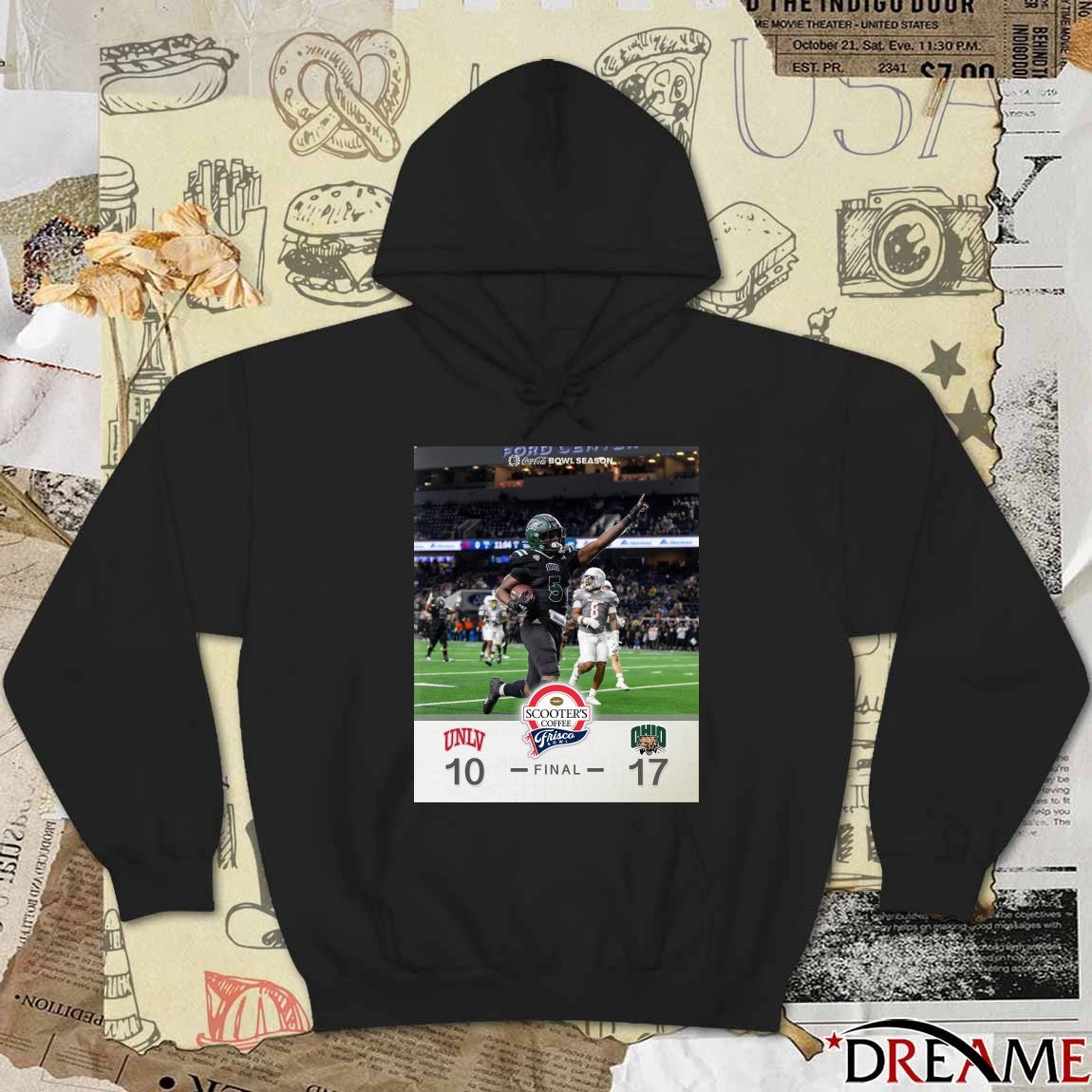 Ohio defeated UNLV Rebels Final Score 17 – 10 2025 Scooter’s Coffee Frisco Bowl Poster t-shirt