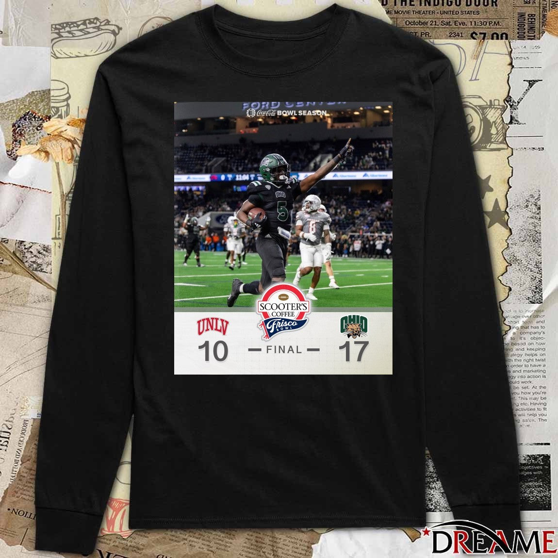 Ohio defeated UNLV Rebels Final Score 17 – 10 2025 Scooter’s Coffee Frisco Bowl Poster t-shirt