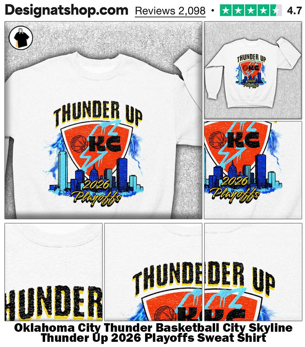 Oklahoma City Thunder Basketball City Skyline Thunder Up 2026 Playoffs shirt
