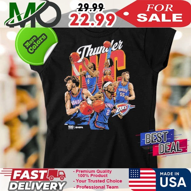 Oklahoma City Thunder OKC Starting 5 NBA 2025 Basketball Fan T-Shirt