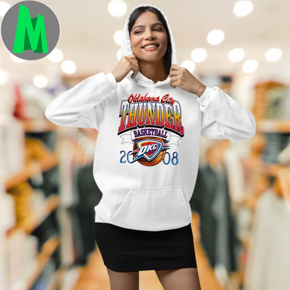 Oklahoma City Thunder Since 2008 T-Shirt Retro Logo NBA Basketball Fan Apparel Vintage Style Tee