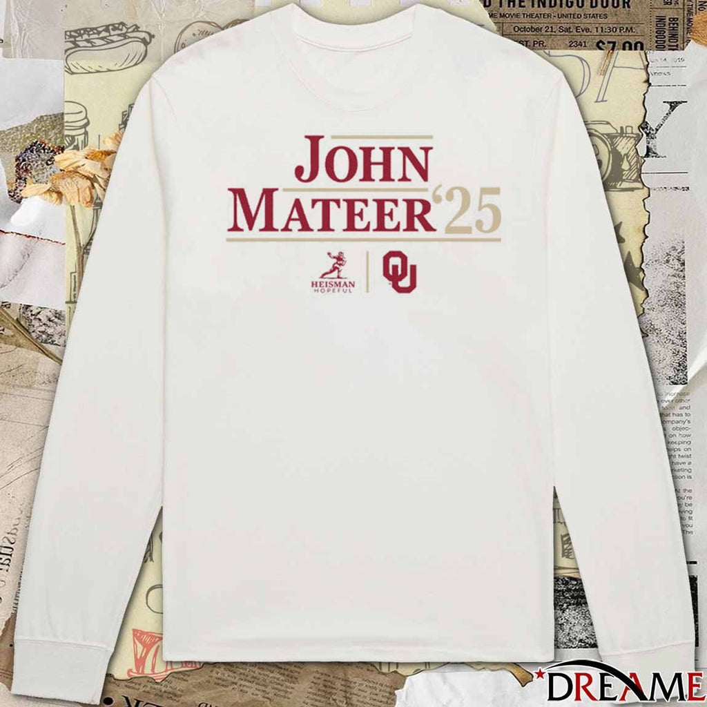 Oklahoma Sooners NCAA Football John Mateer ’25 Heisman Campaign t-shirt