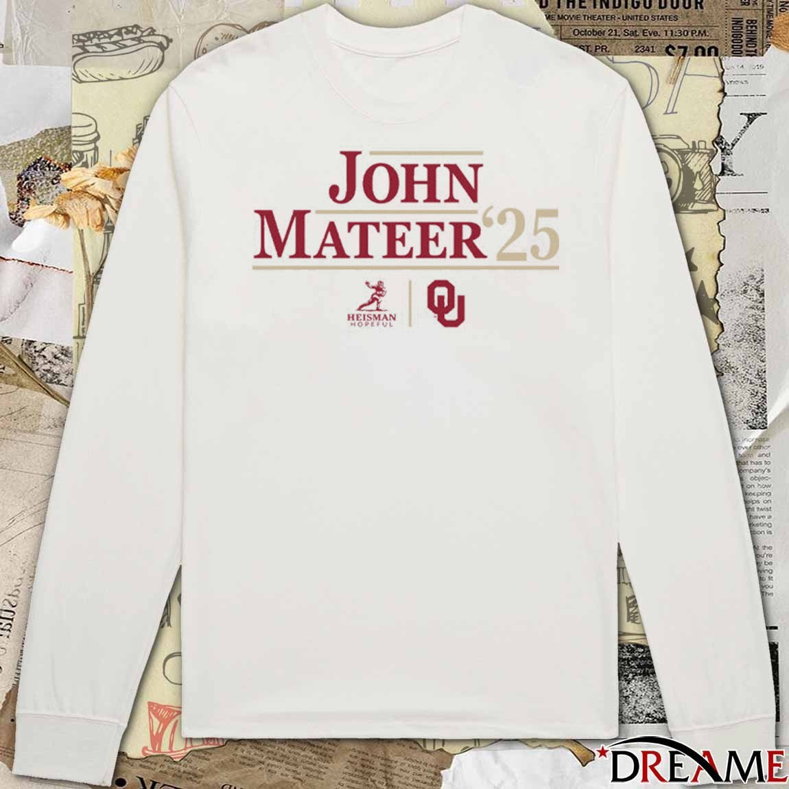 Oklahoma Sooners NCAA Football John Mateer ’25 Heisman Campaign t-shirt