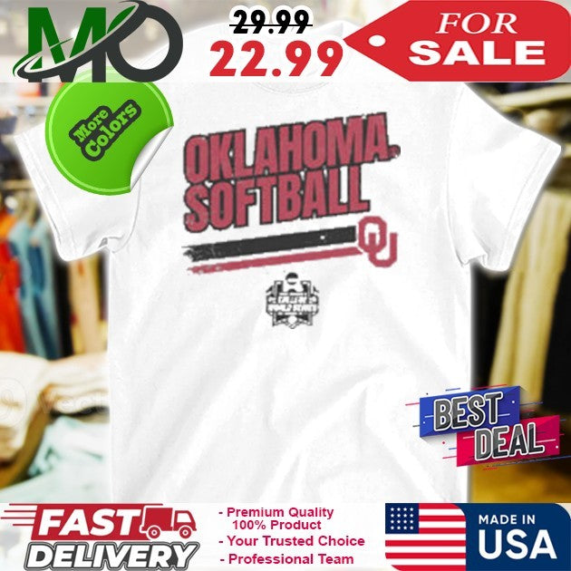 Oklahoma Sooners Softball Women’s College World Series Stripe Logo Fan Shirt