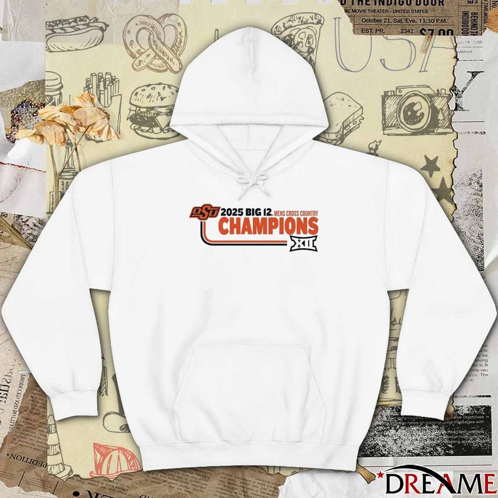 Oklahoma State Cowboys 2025 Big 12 Men’s Cross Country Champions t-shirt