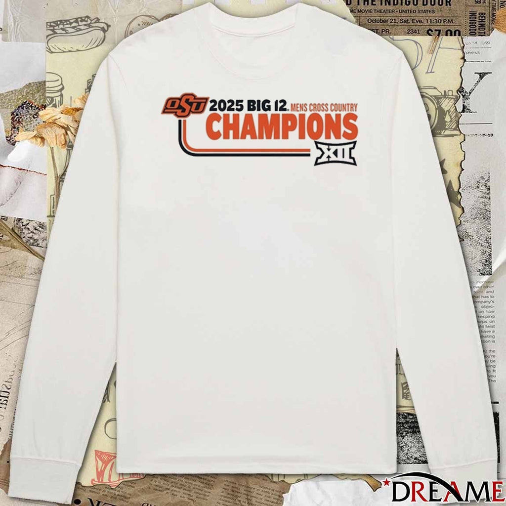 Oklahoma State Cowboys 2025 Big 12 Men’s Cross Country Champions t-shirt