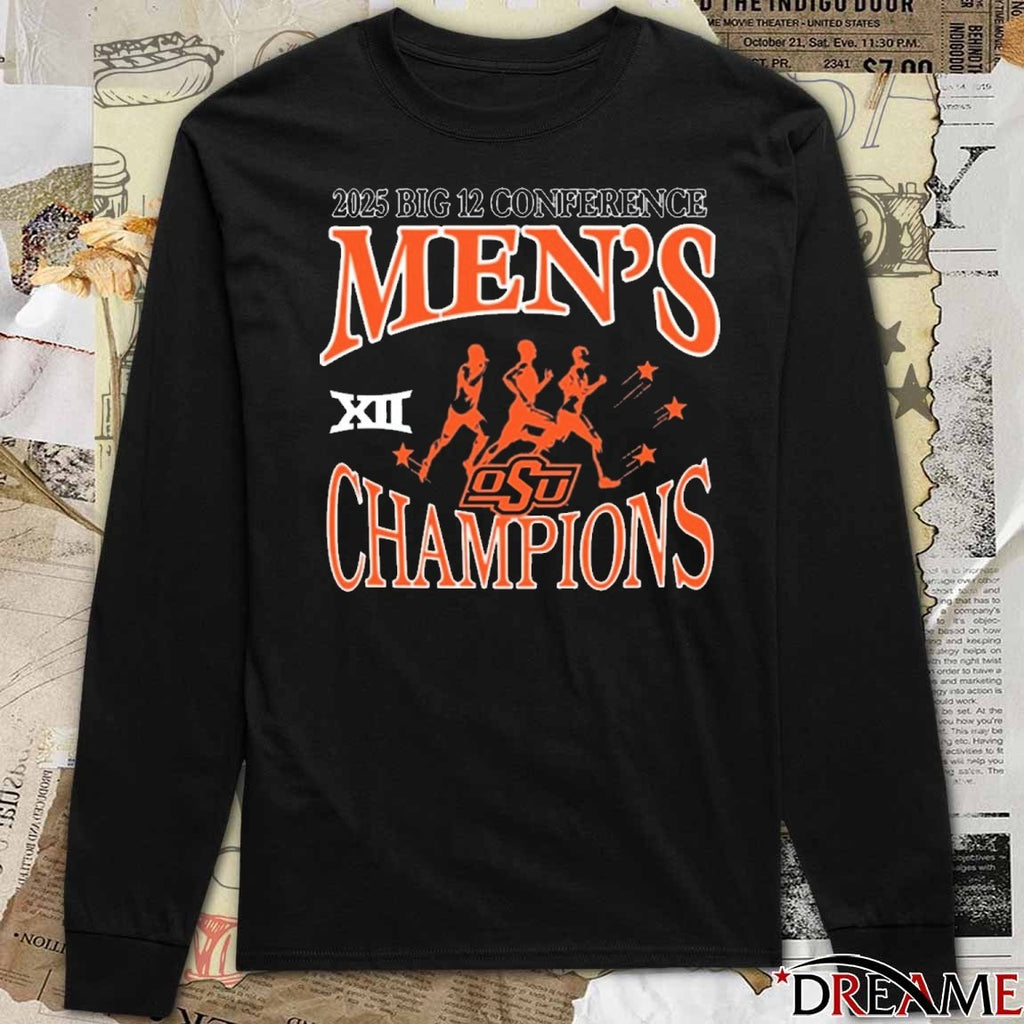 Oklahoma State Cowboys 2025 Big 12 Men’s Cross Country Champions No. 1 t-shirt