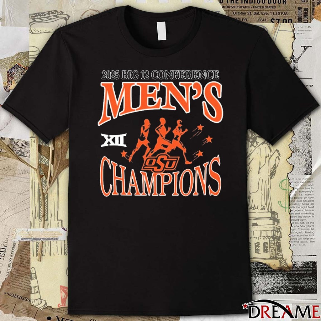Oklahoma State Cowboys 2025 Big 12 Men’s Cross Country Champions No. 1 t-shirt